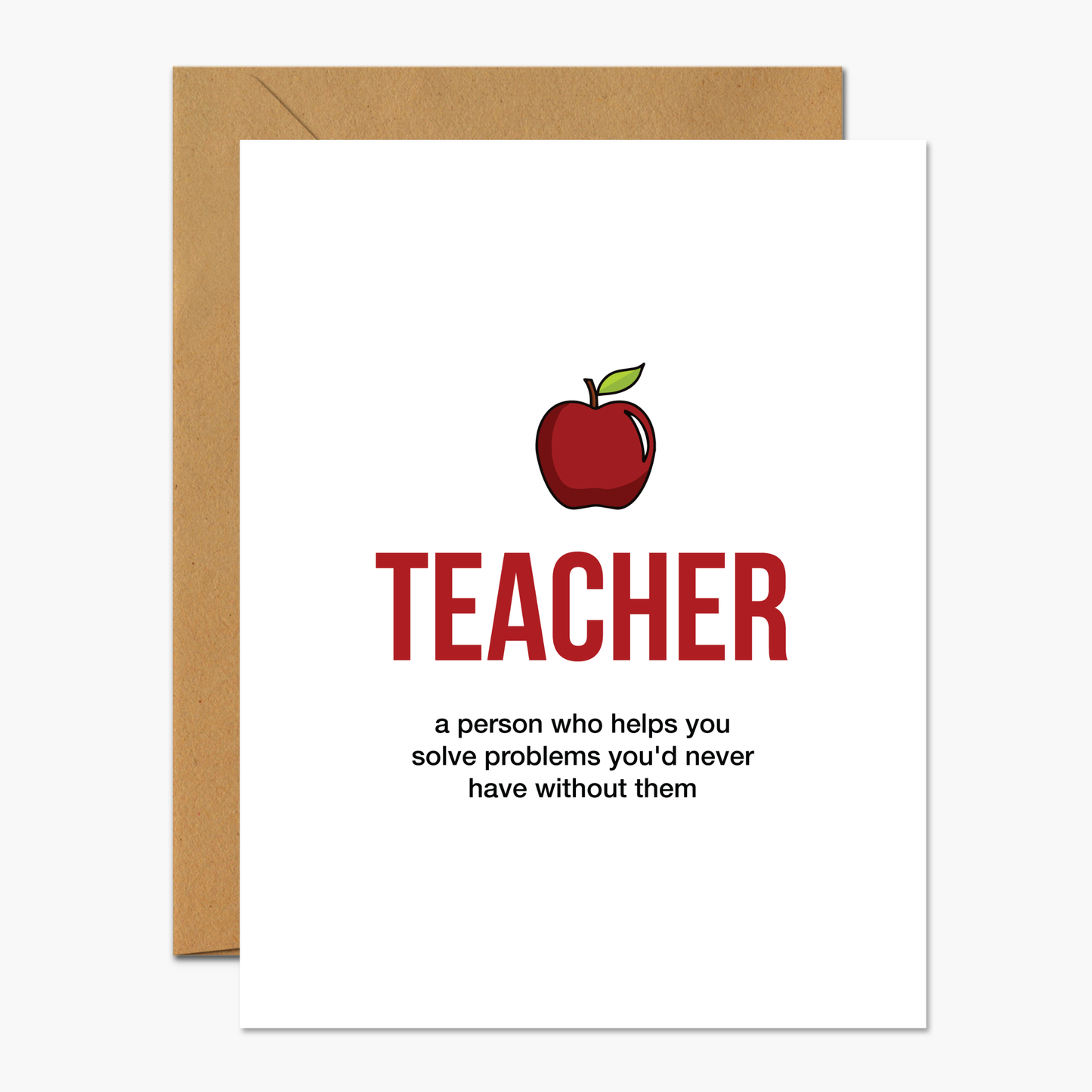 Teacher Definition Illustration - Thank You Card for Teacher with a heartfelt message