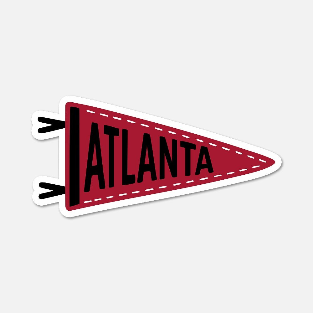 Atlanta Football Pennant Sticker - Footnotes Paper