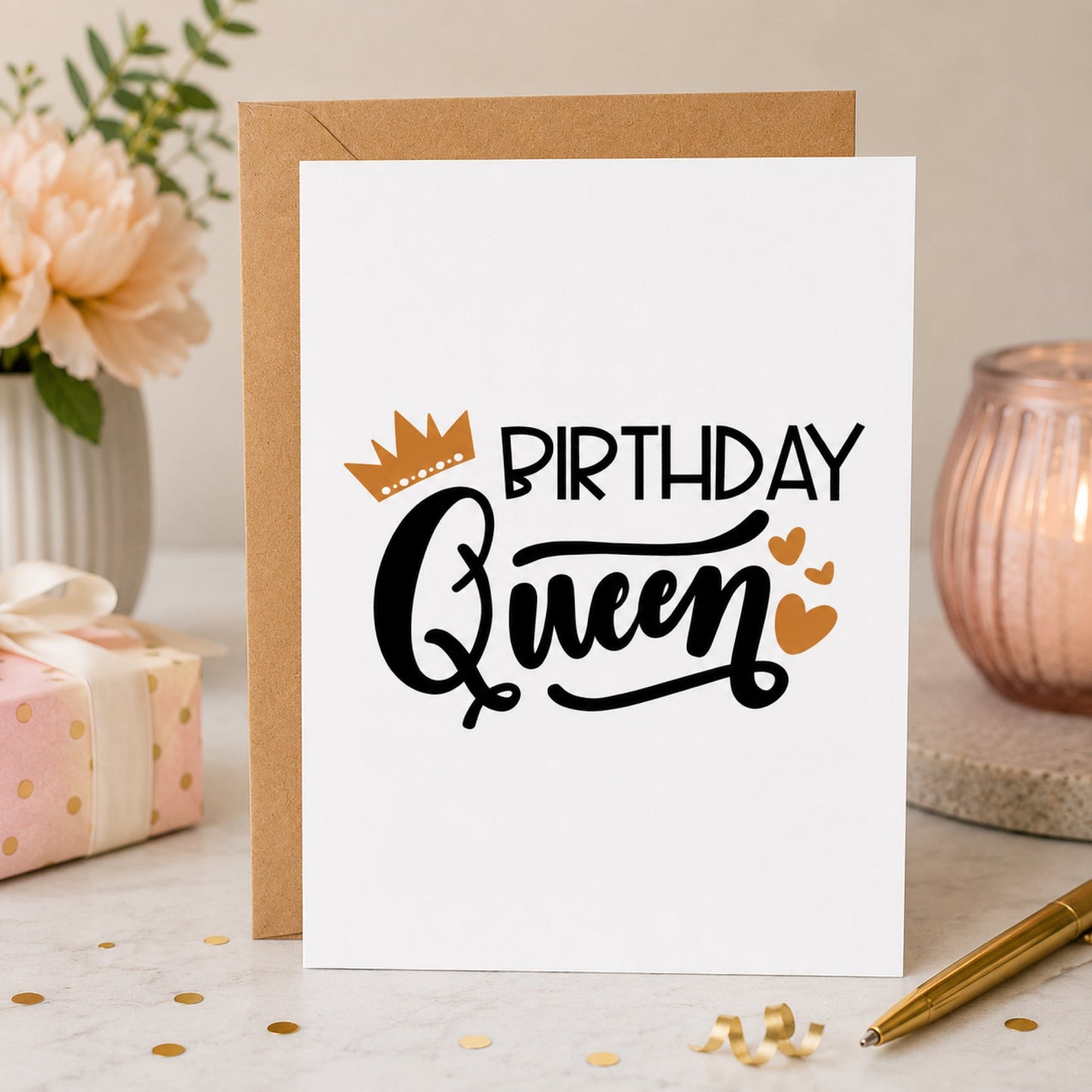 Birthday Queen - Birthday Card - Footnotes Paper