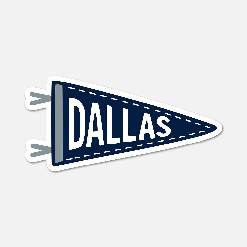 Dallas Football Pennant Sticker - Footnotes Paper