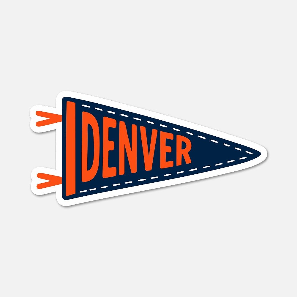 Denver Football Pennant Sticker - Footnotes Paper