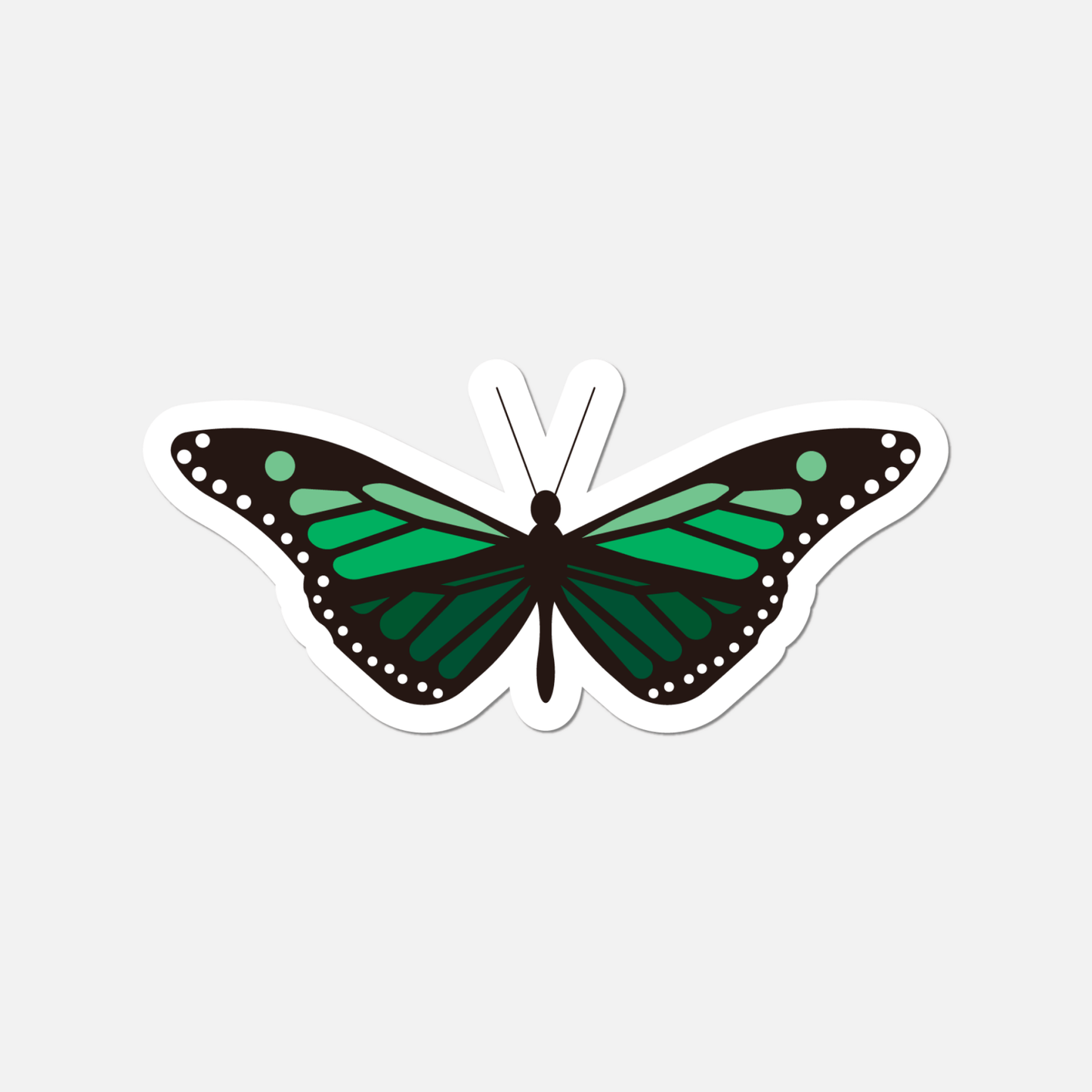 Green Butterfly Sticker - Footnotes Paper