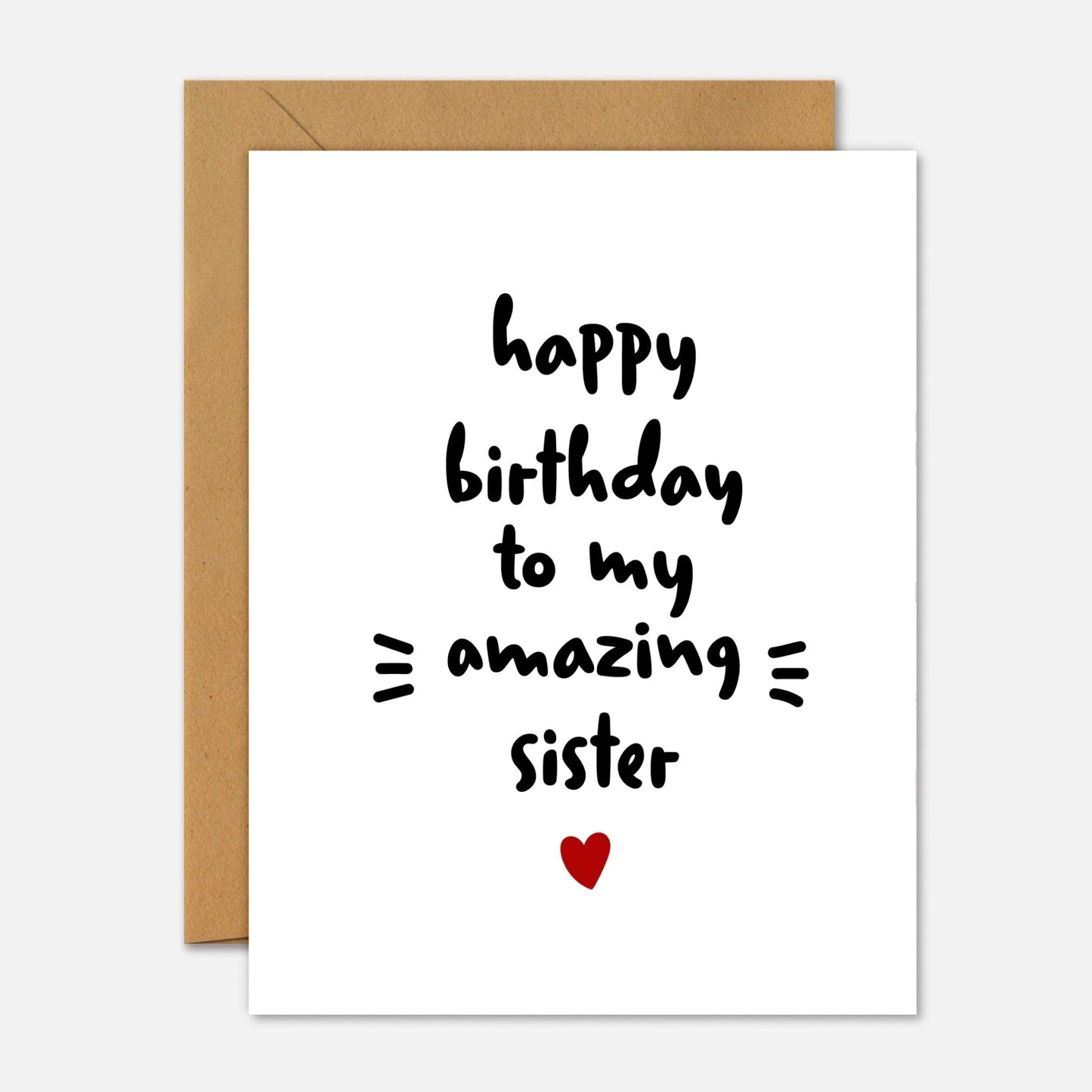 Happy Birthday To My Amazing Sister Birthday Card - Footnotes Paper