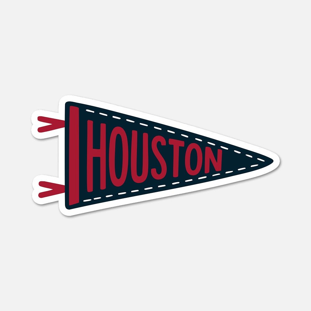Houston Football Pennant Sticker - Footnotes Paper