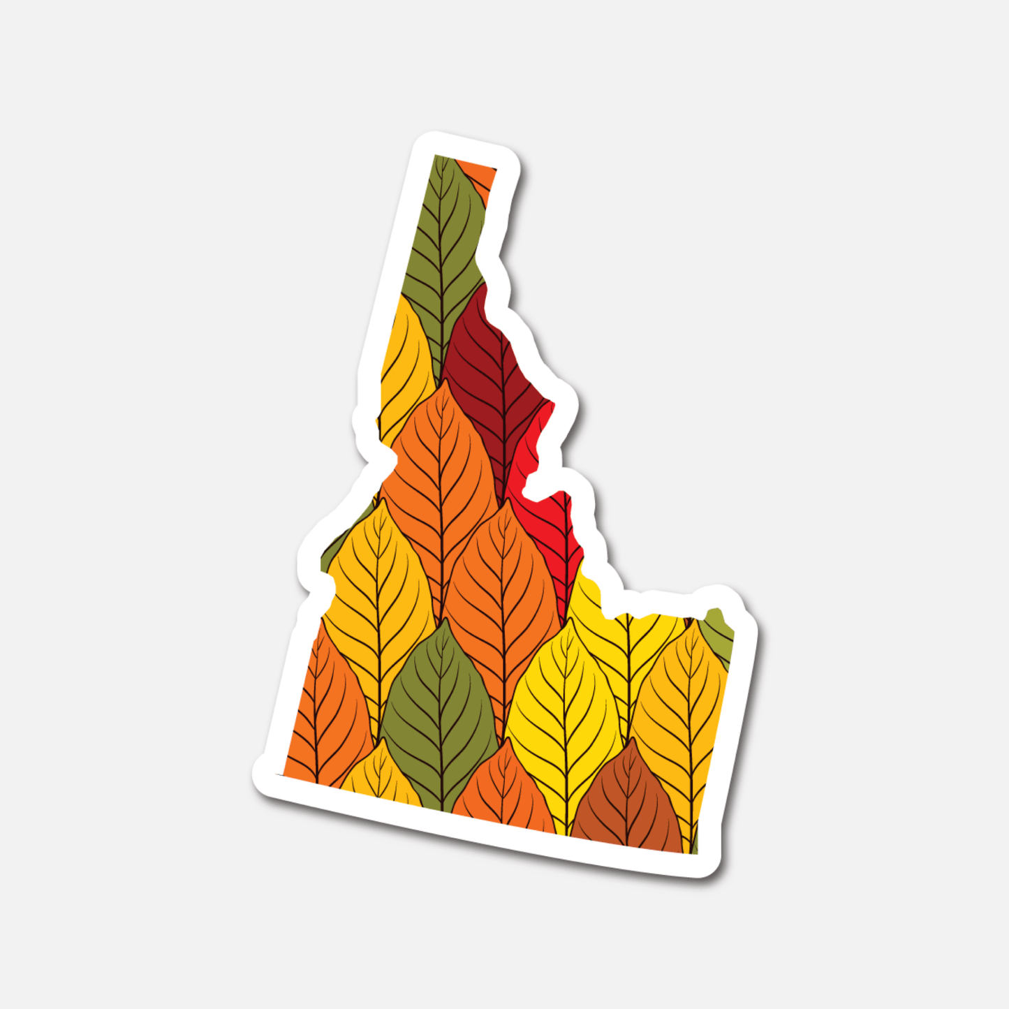 Idaho Autumn Leaves – State Sticker - Footnotes Paper