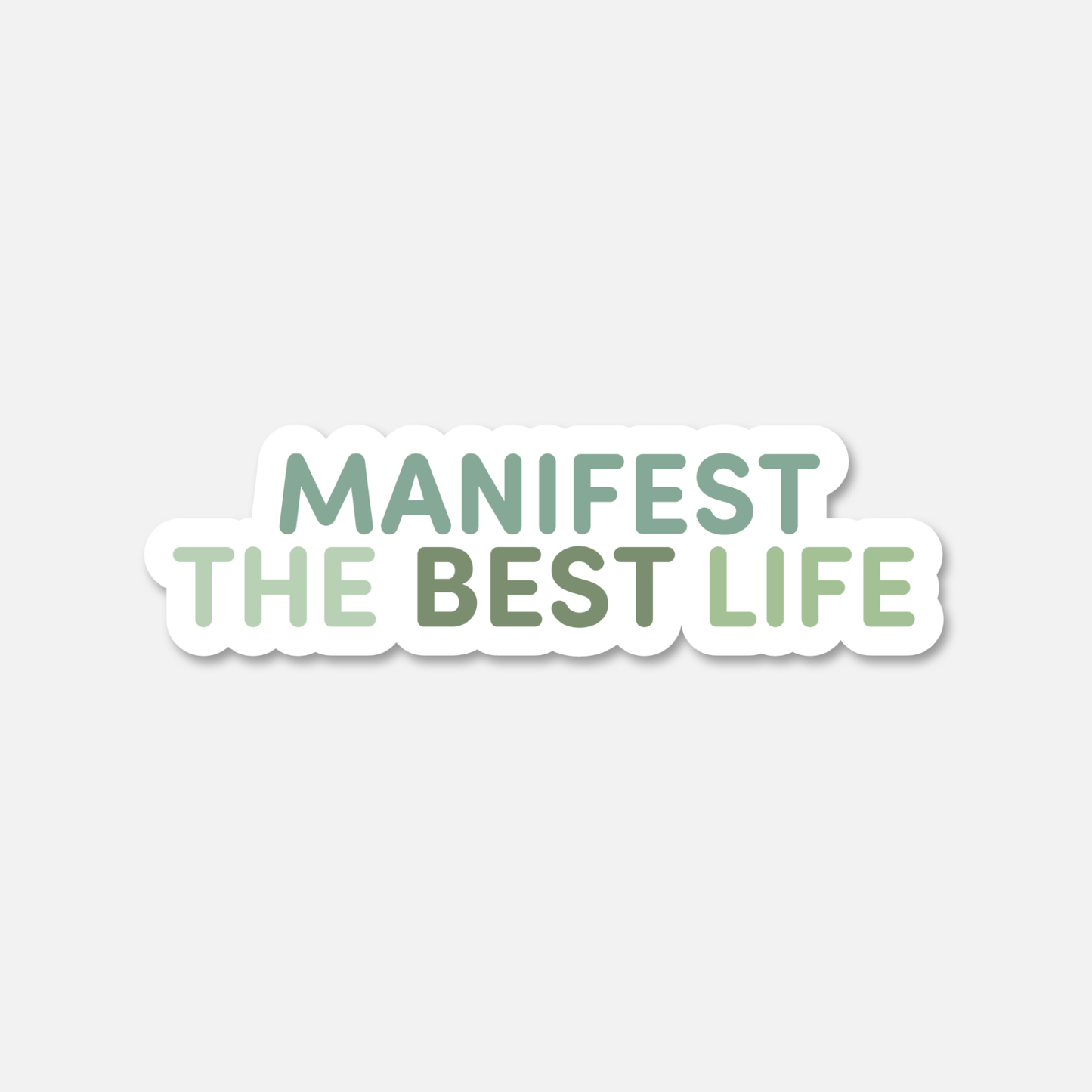 Manifest The Best Life Sage Green - Footnotes Paper
