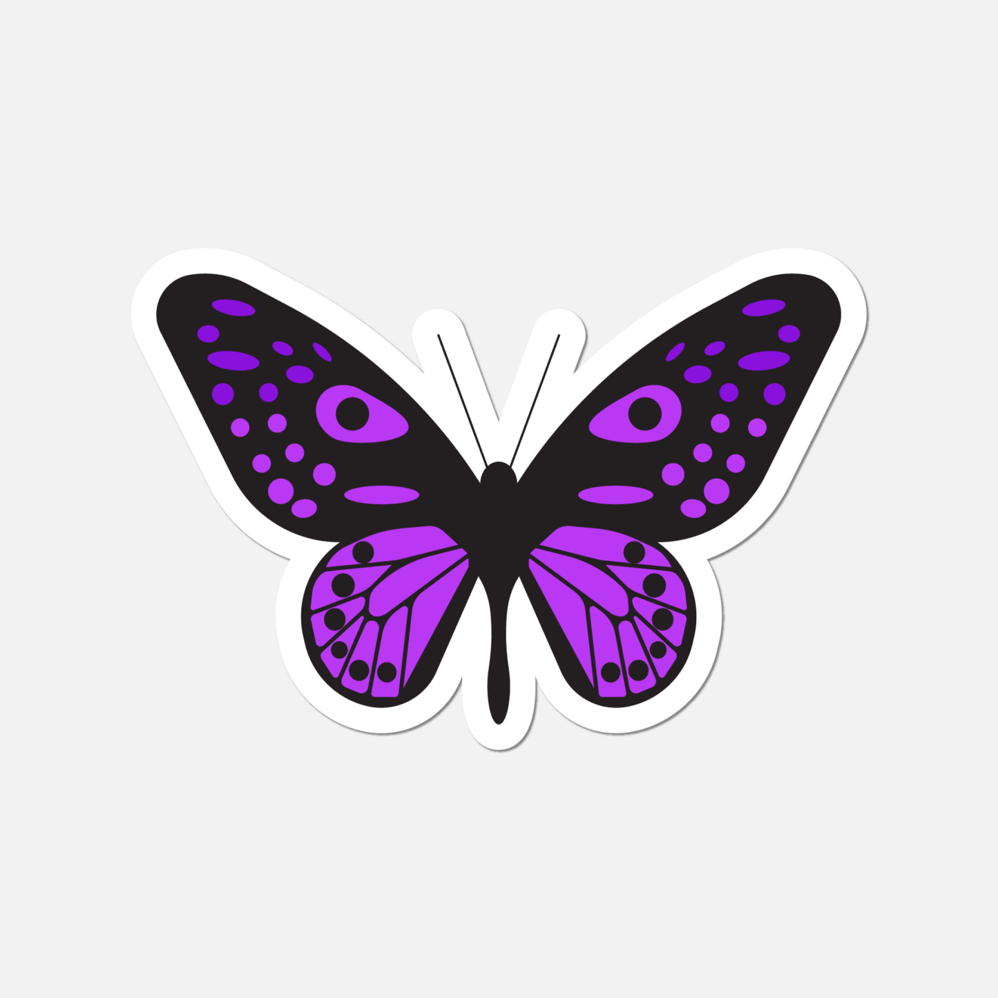 Purple Butterfly Sticker - Footnotes Paper