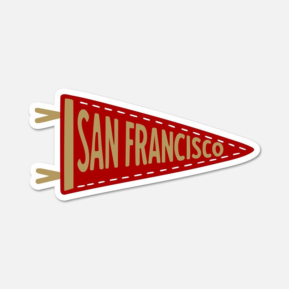 San Francisco Football Pennant Sticker - Footnotes Paper