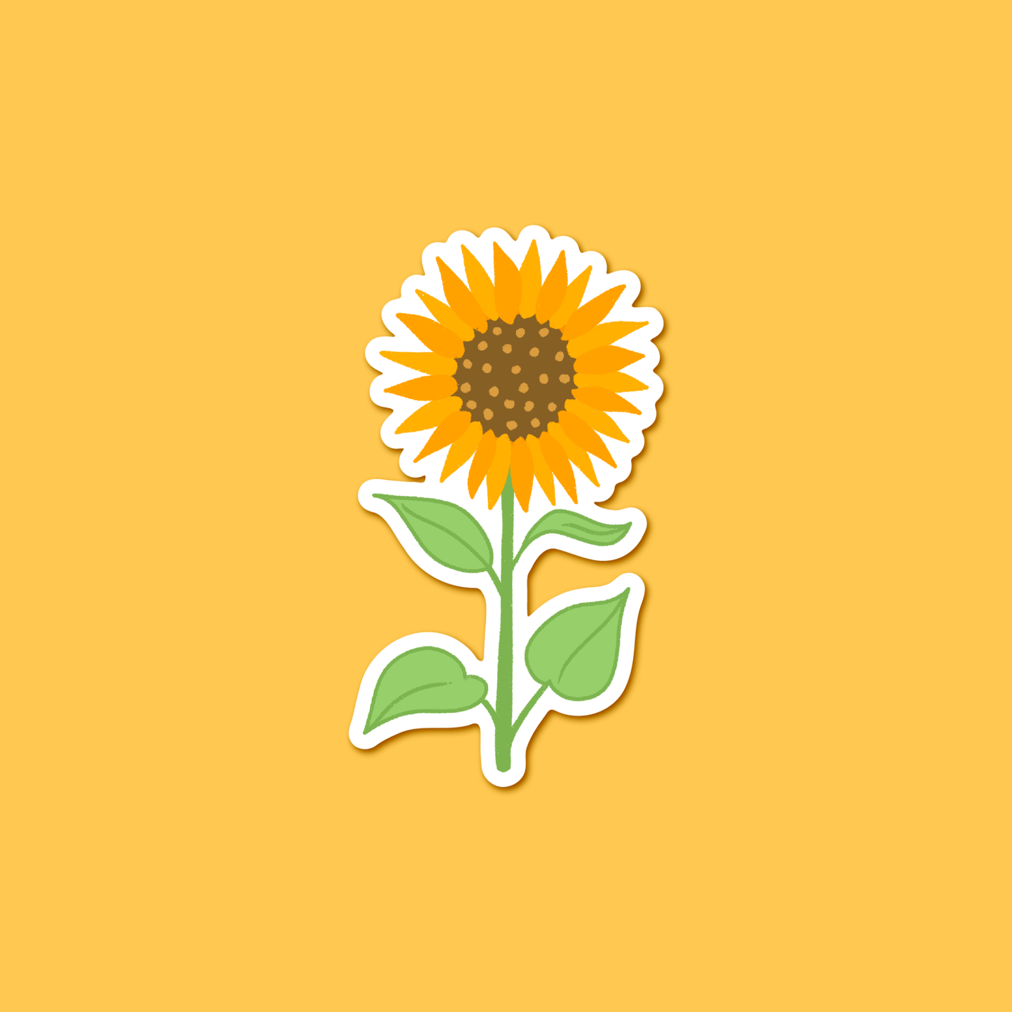 Single Sunflower – Floral Sticker - Footnotes Paper
