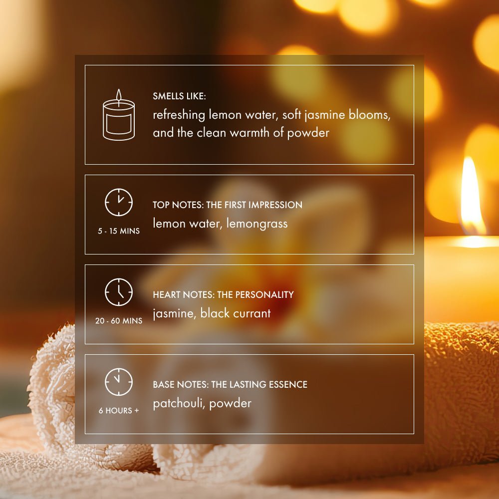 Spa Day Candle | Citrus, Floral, Jasmin, Powder - Footnotes Paper
