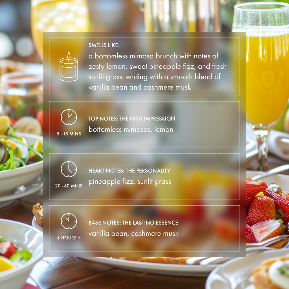 Sunday Brunch Candle | mimosa, pineapple, vanilla - Footnotes Paper