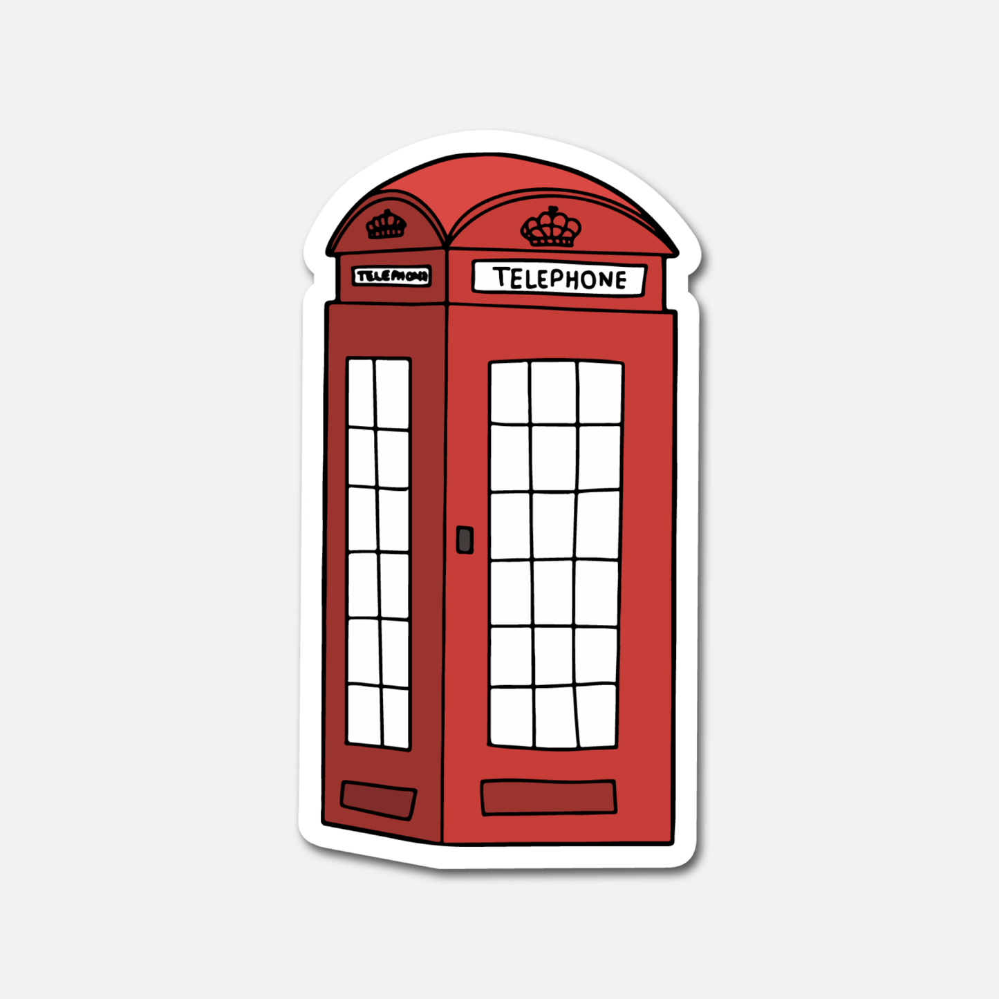 Telephone Booth London - Travel Sticker - Footnotes Paper