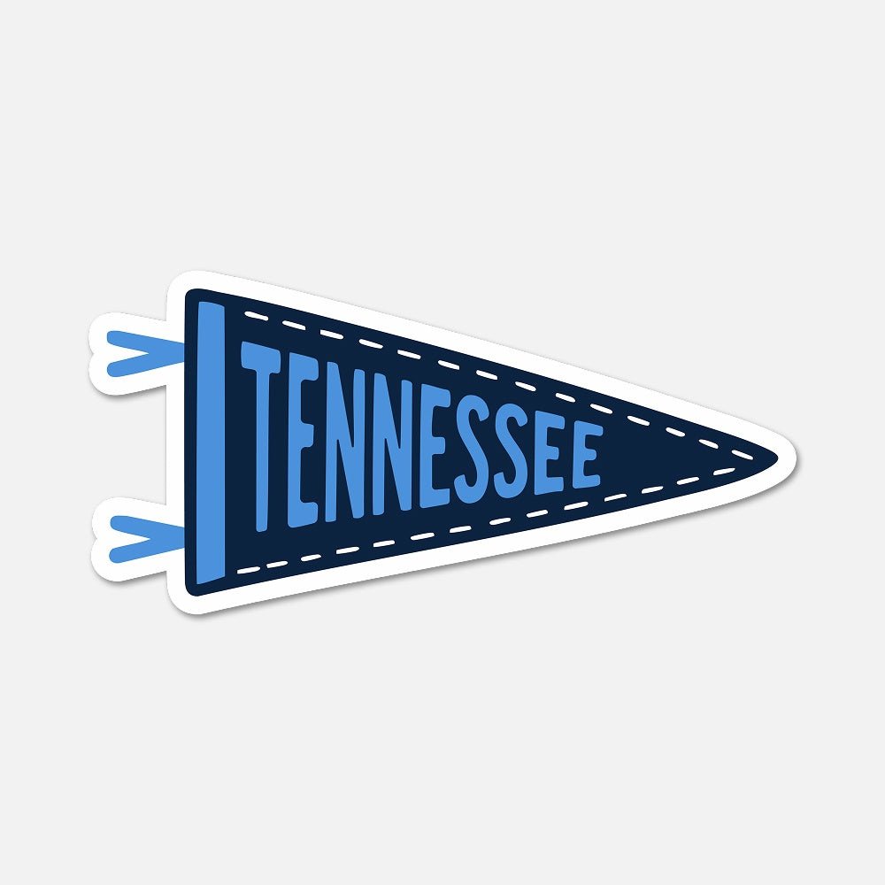 Tennessee Football Pennant Sticker - Footnotes Paper