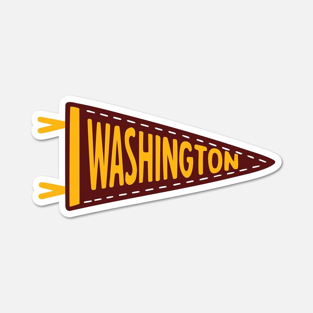 Washington Football Pennant Sticker - Footnotes Paper