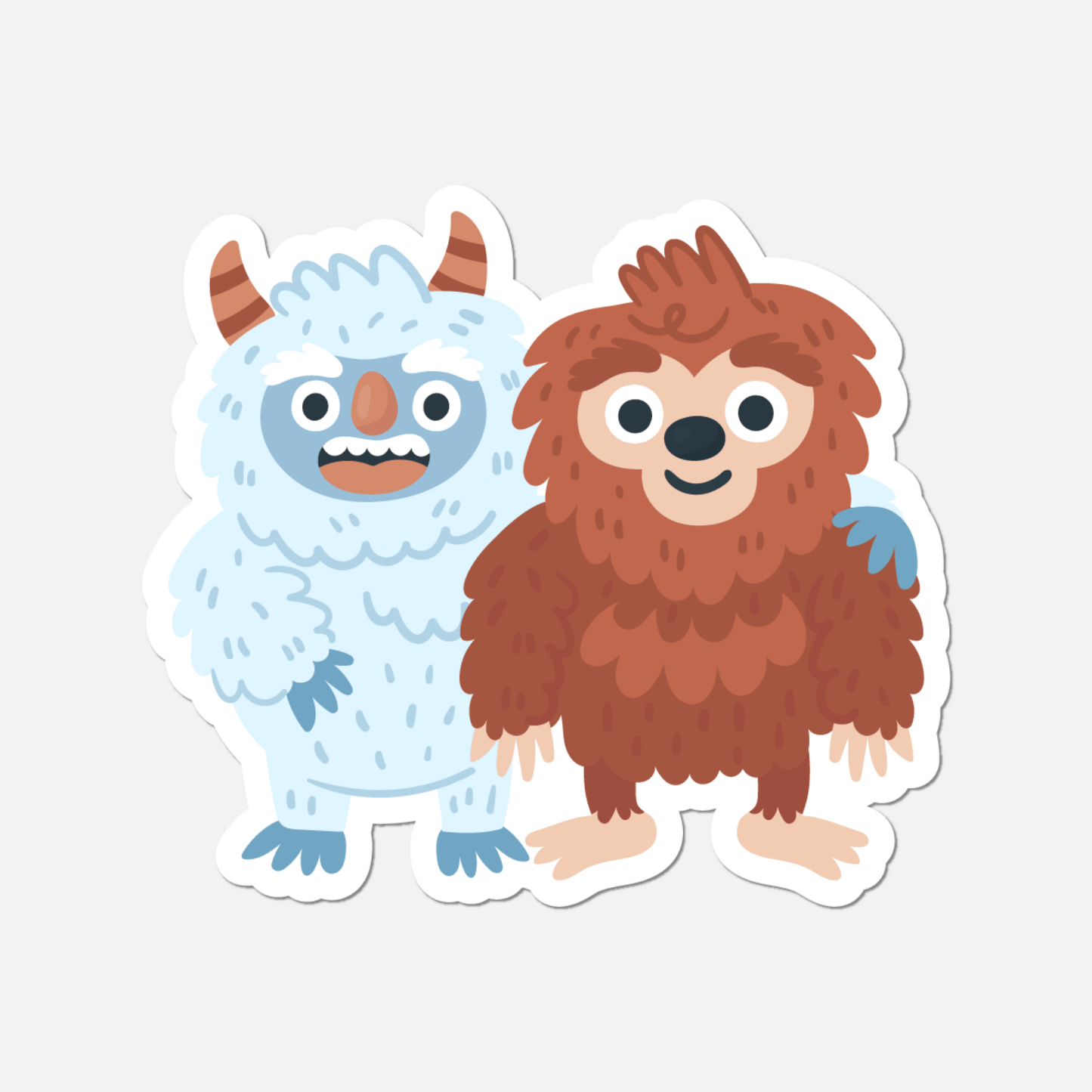 Yeti And Bigfoot Sticker - Footnotes Paper