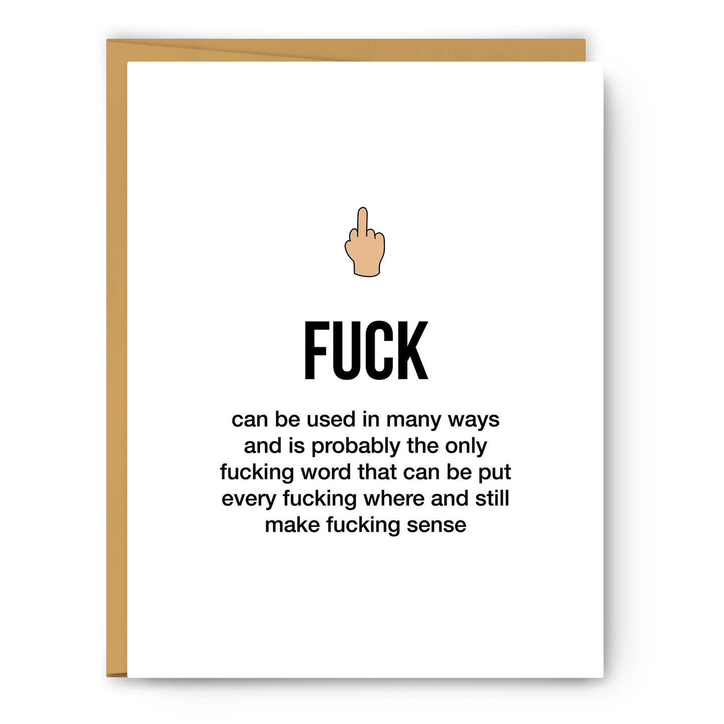 Fuck Definition Illustration Everyday Card