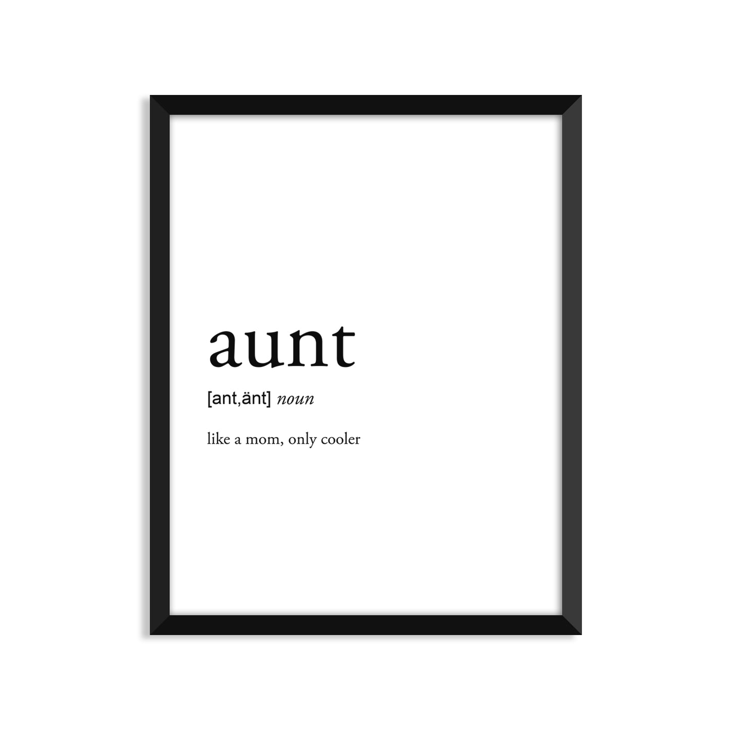 Aunt Definition - Unframed Art Print Or Greeting Card