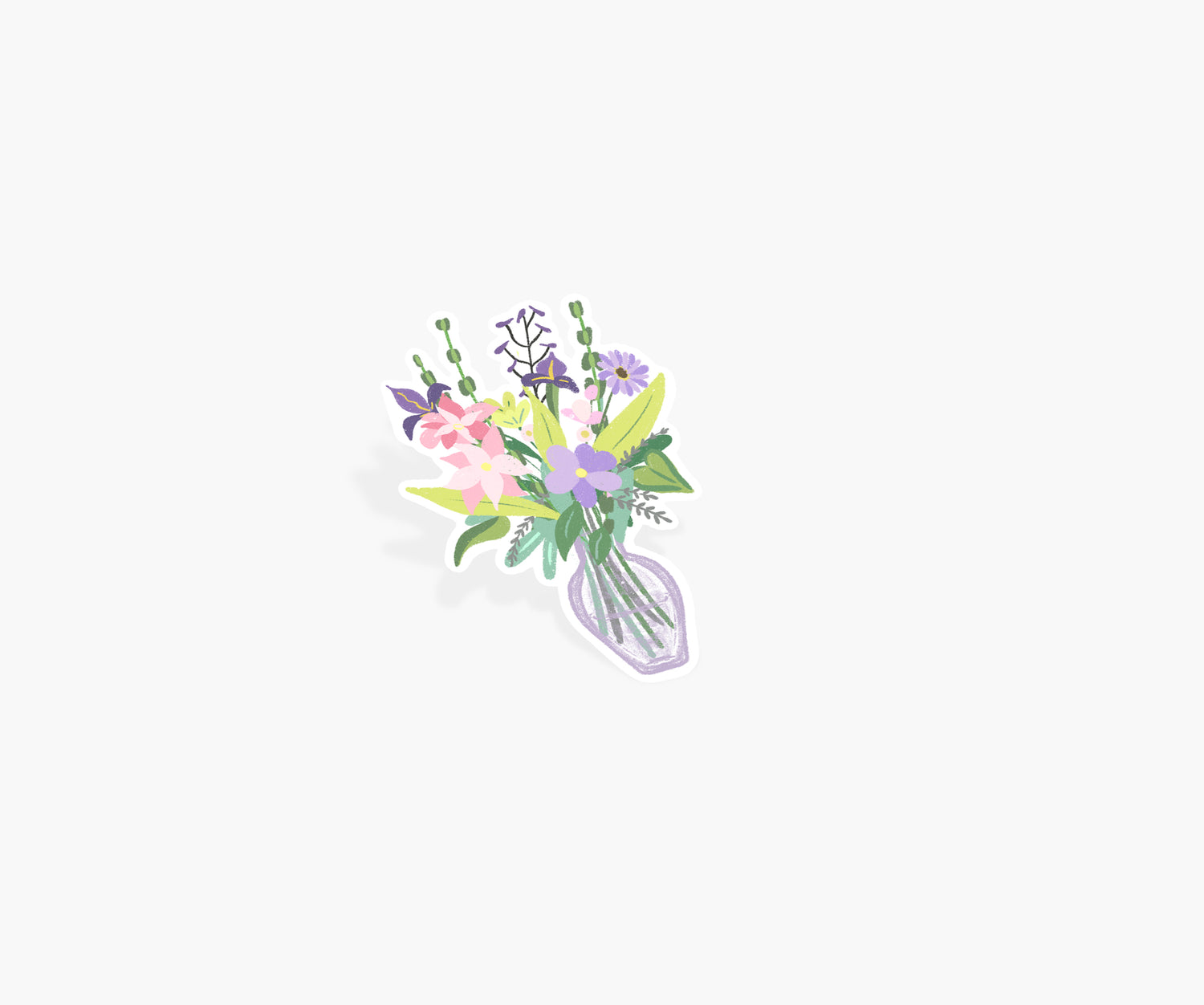 Wildflowers In A Vase - Floral Sticker | Footnotes Paper
