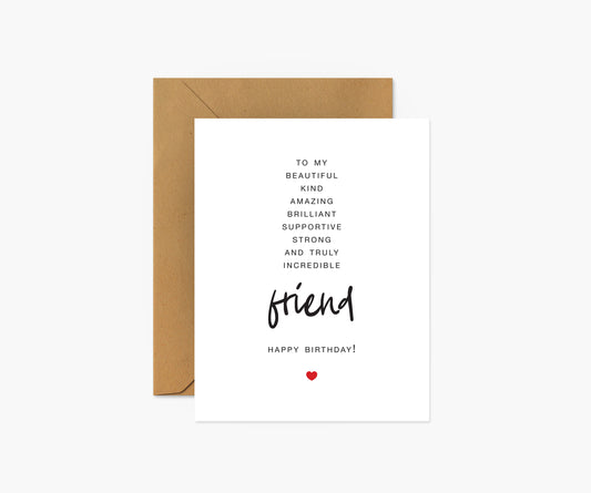 To My Friend Birthday Card | Footnotes Paper