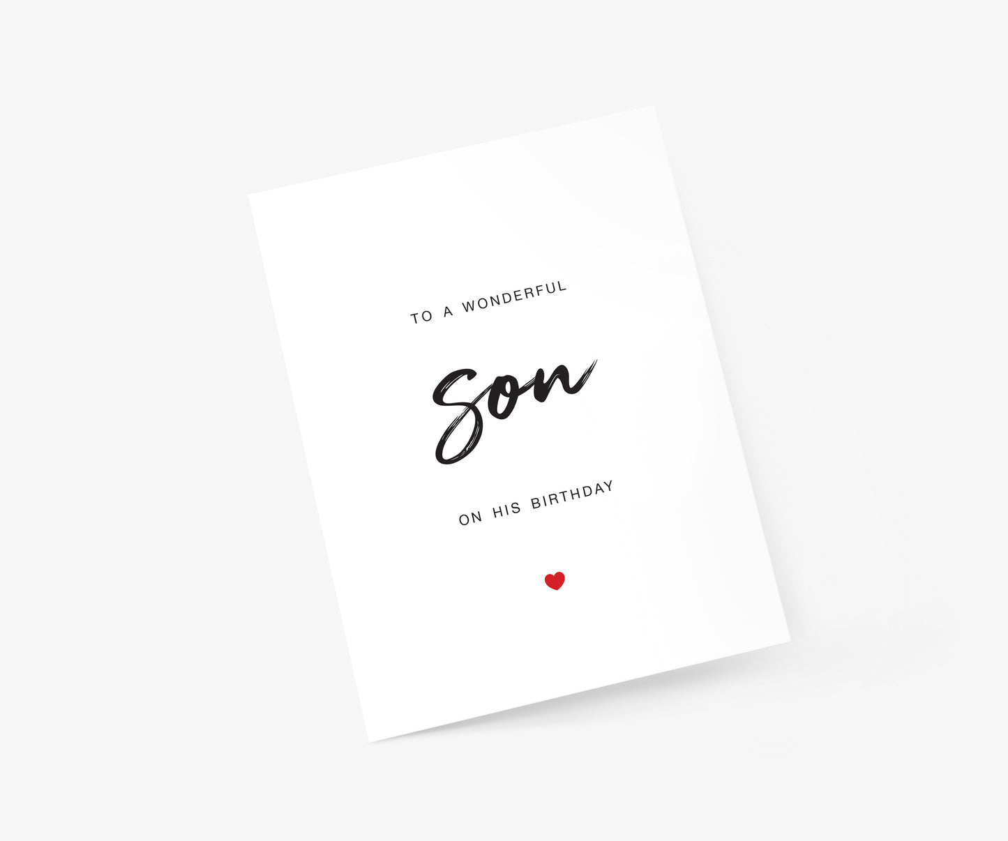 To a Wonderful Son on his Birthday Birthday Card | Footnotes Paper