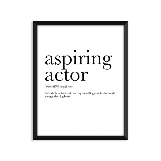 Aspiring Actor Definition Everyday Card
