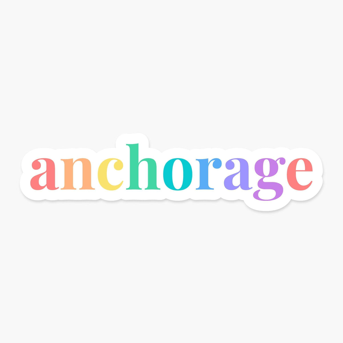 Anchorage, Alaska Sticker - Footnotes Paper