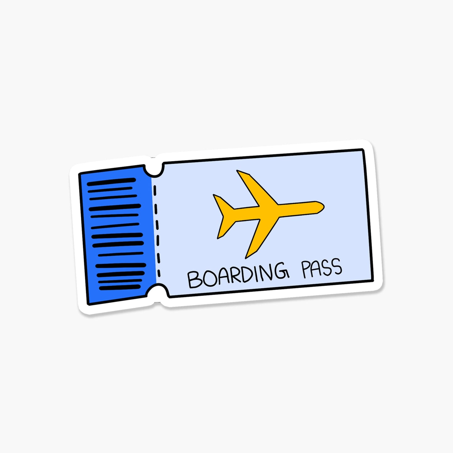 Boarding Pass 3 x 3 in - Travel Sticker - Footnotes Paper