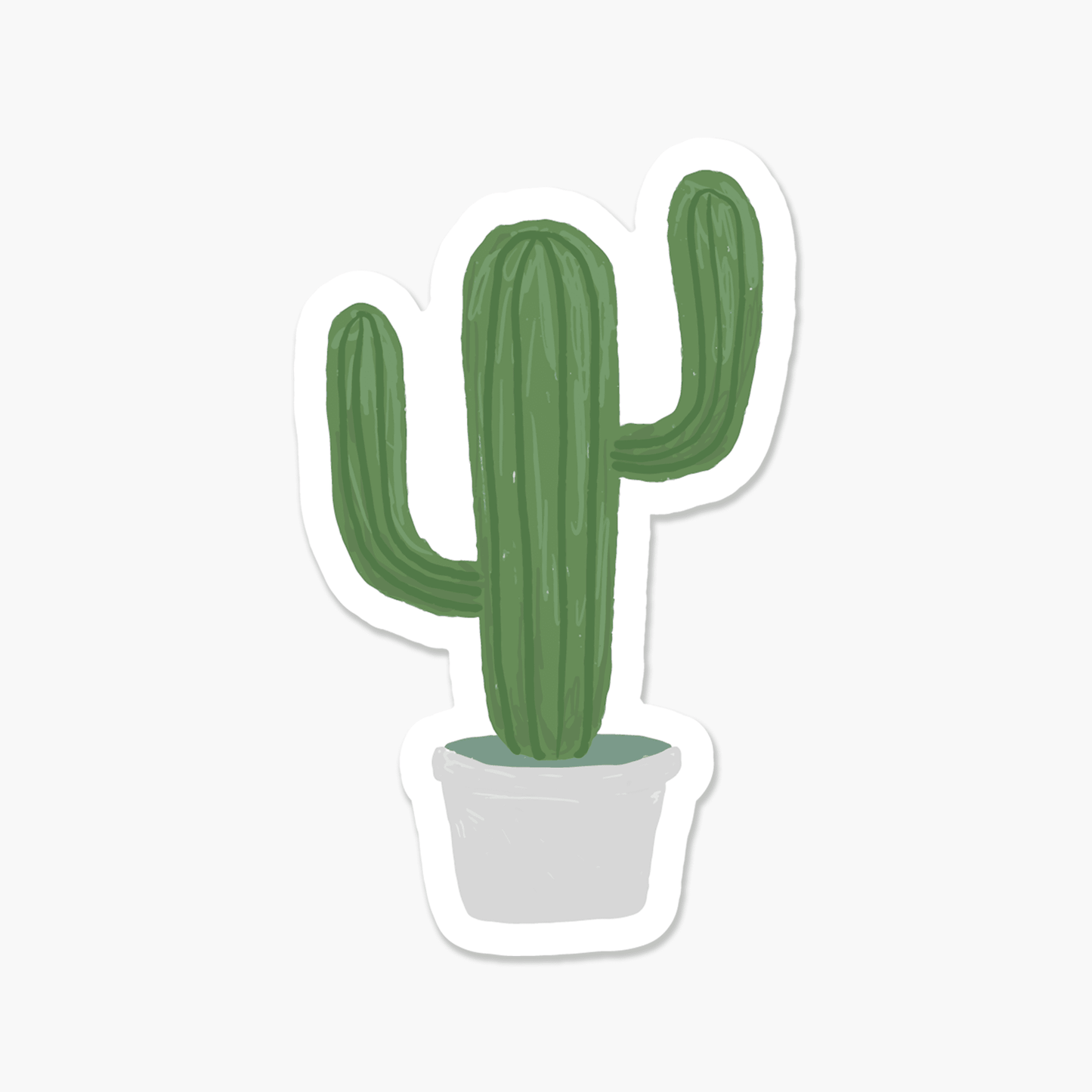 Cactus Scribbled - Plant Sticker - Footnotes Paper