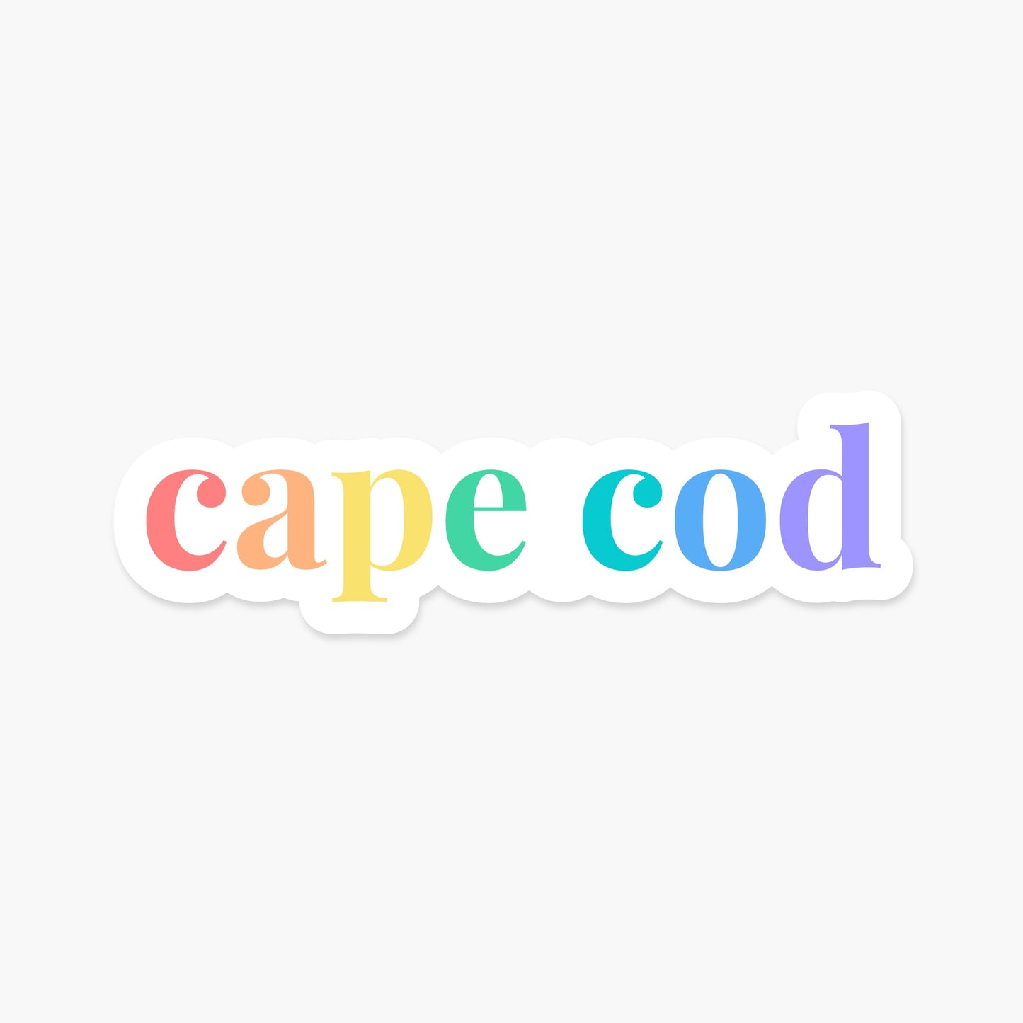 Cape Code, Massachusetts Sticker - Footnotes Paper