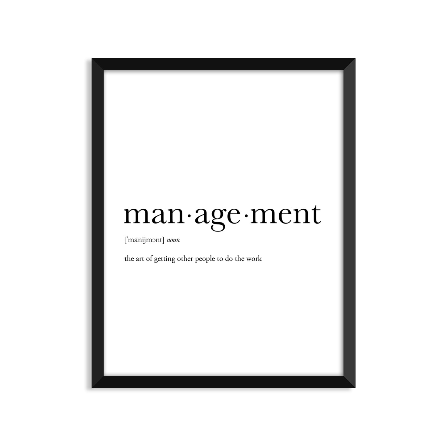 Management Definition Everyday Card