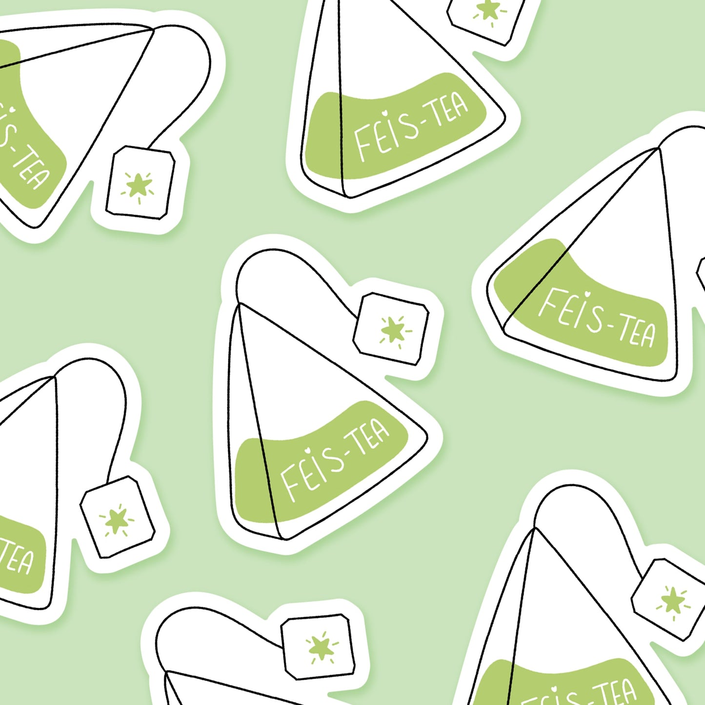 Feis - tea Teabag Everyday Sticker - Footnotes Paper