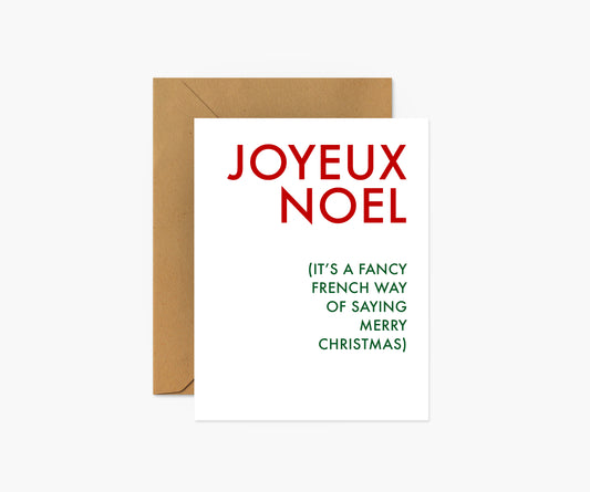 Joyeux Noel French Christmas Card | Footnotes Paper