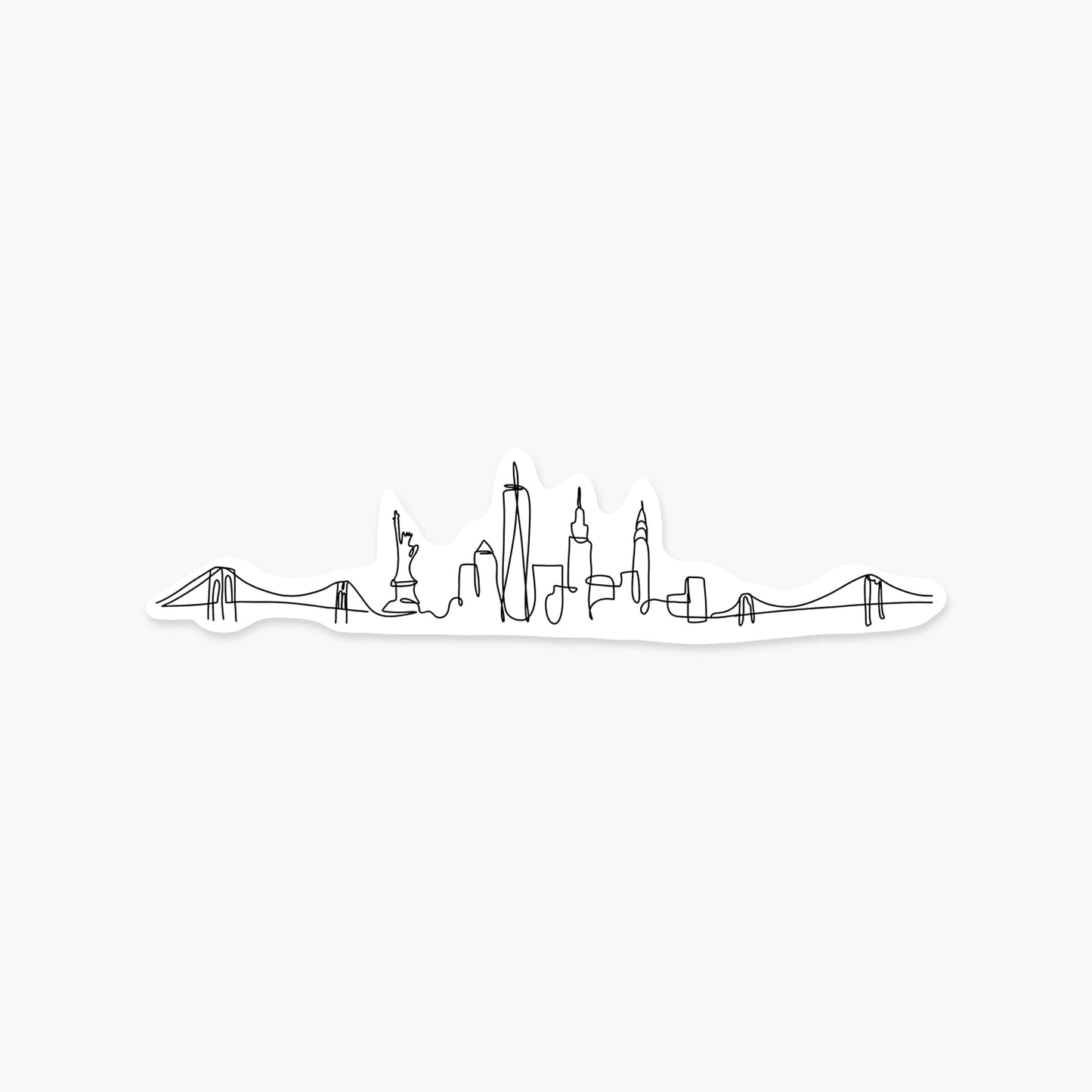 New York City Skyline Line Art - Footnotes Paper