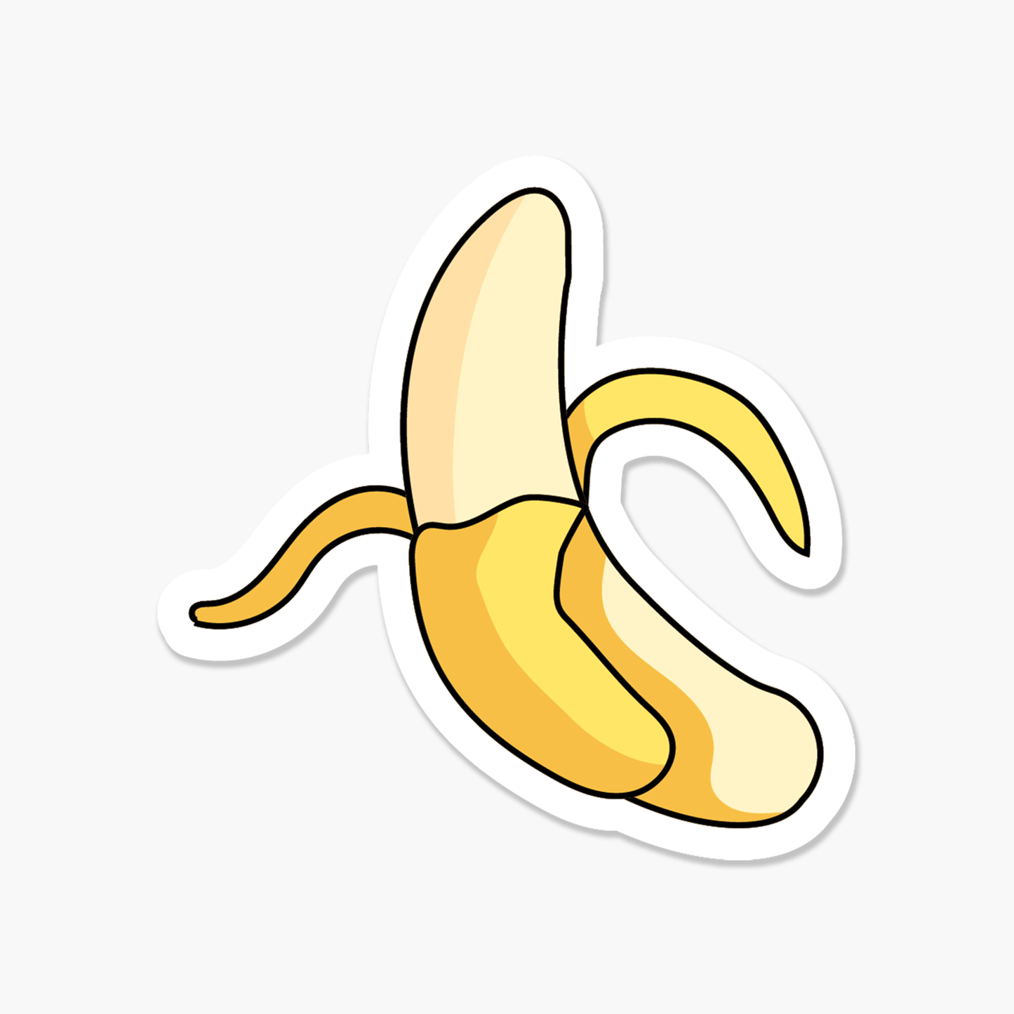 Peeled Banana - Food Sticker - Footnotes Paper