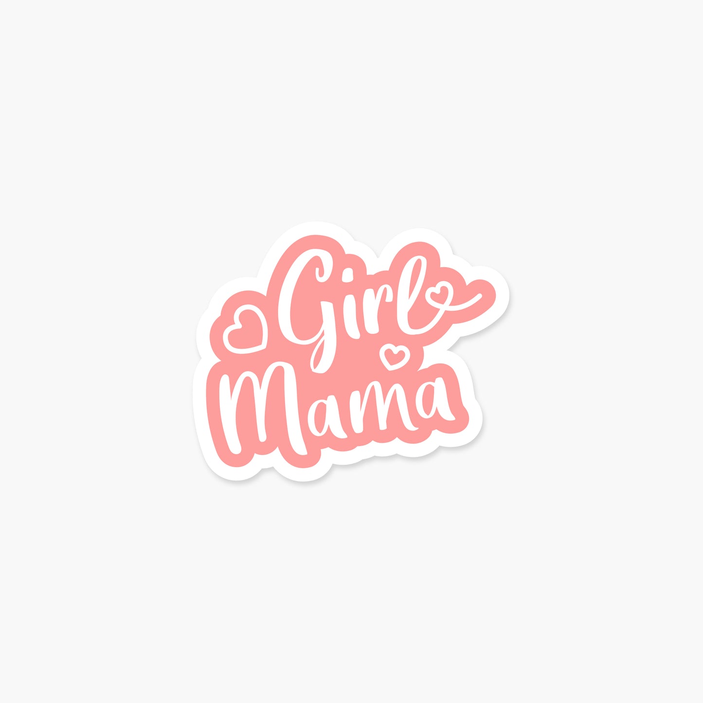Girl Mama Coral - Baby & Mother Sticker | Footnotes Paper