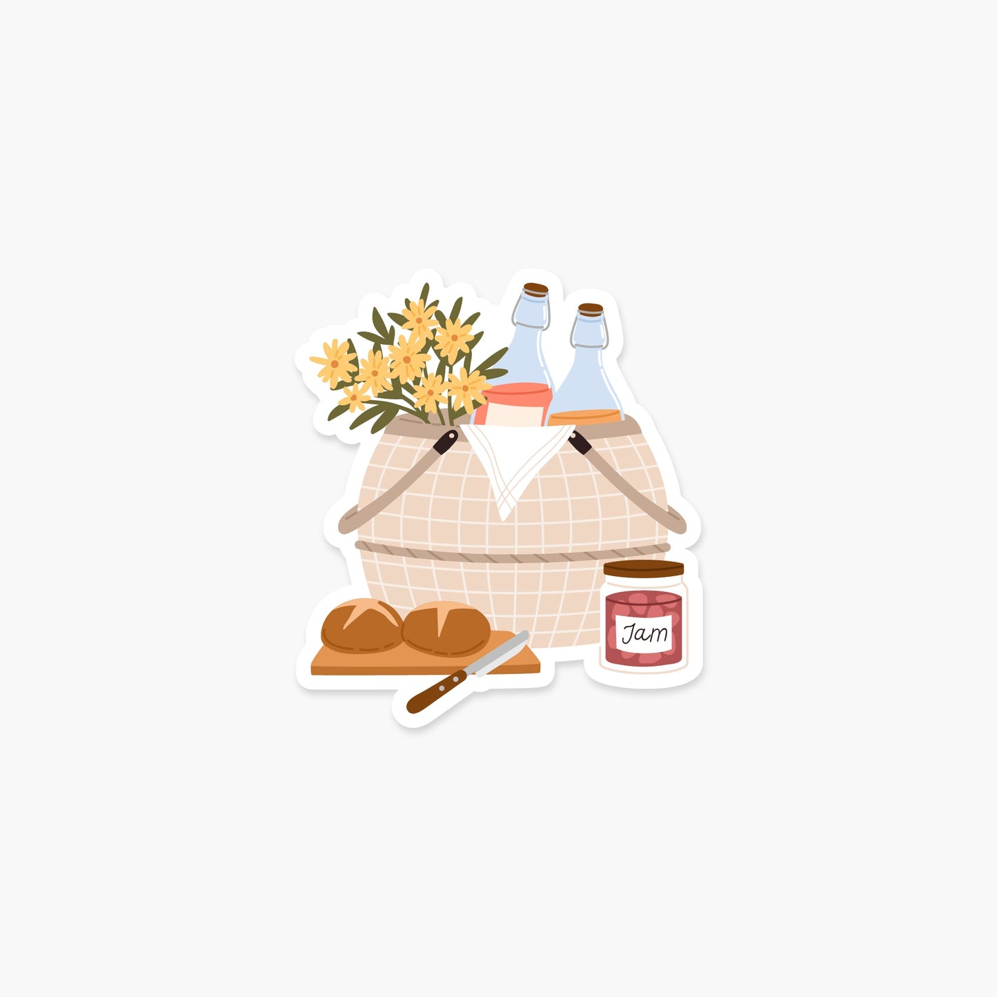 Summer Basket Sticker - Footnotes Paper