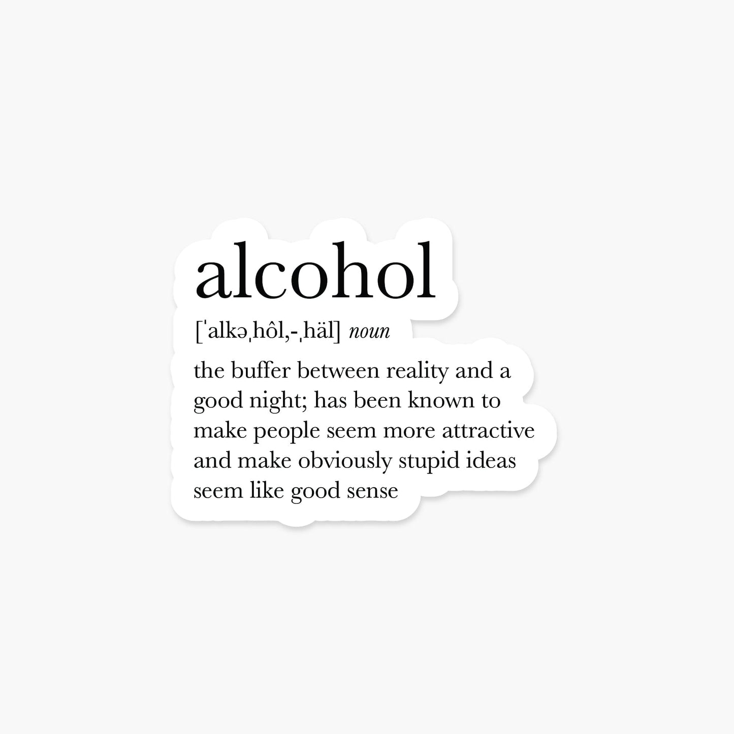 Alcohol Definition Sticker