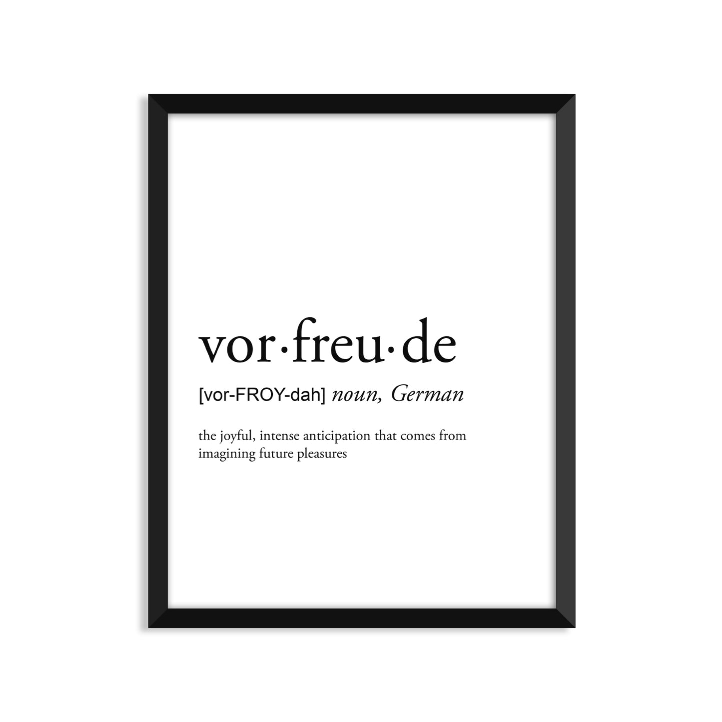 Vorfreude Definition Everyday Card