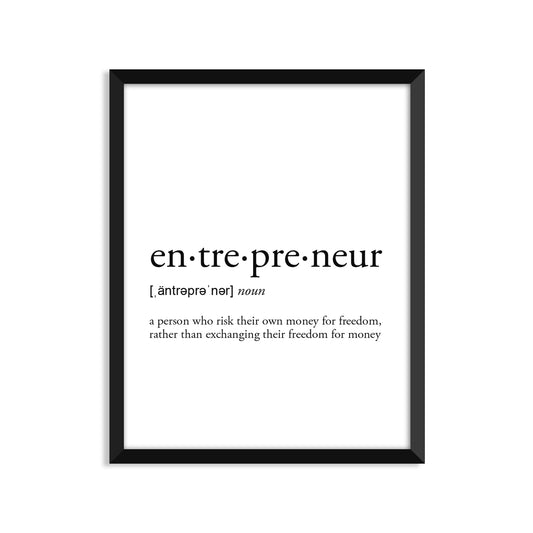 Entrepreneur Definition Everyday Card