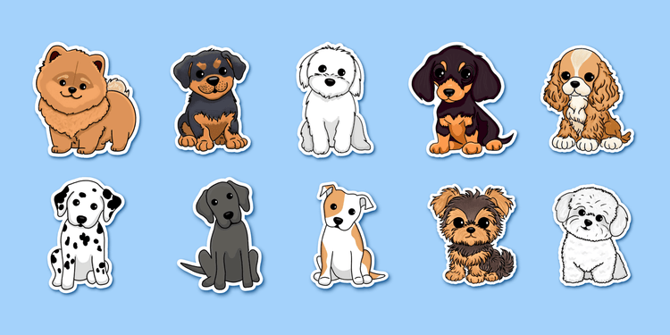 The Story Behind Our Hand-Drawn Cute Dog Stickers Collection ...