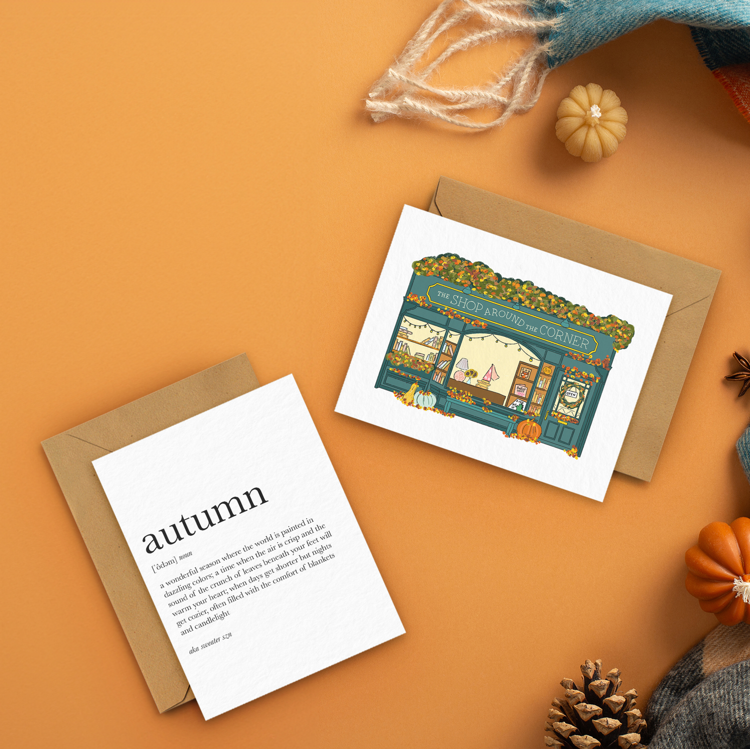 Autumn cards featuring vibrant fall designs and heartfelt messages.