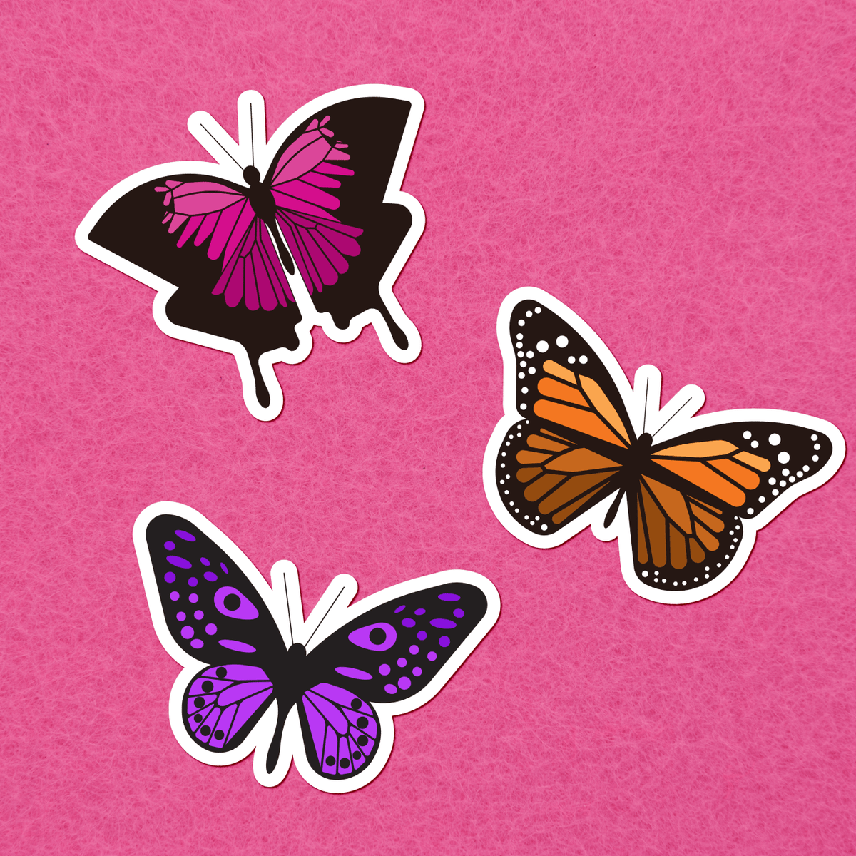 Butterfly Note Sticker Monarch Butterfly Stickers - Waterproof Vinyl Stickers – Footnotes Paper