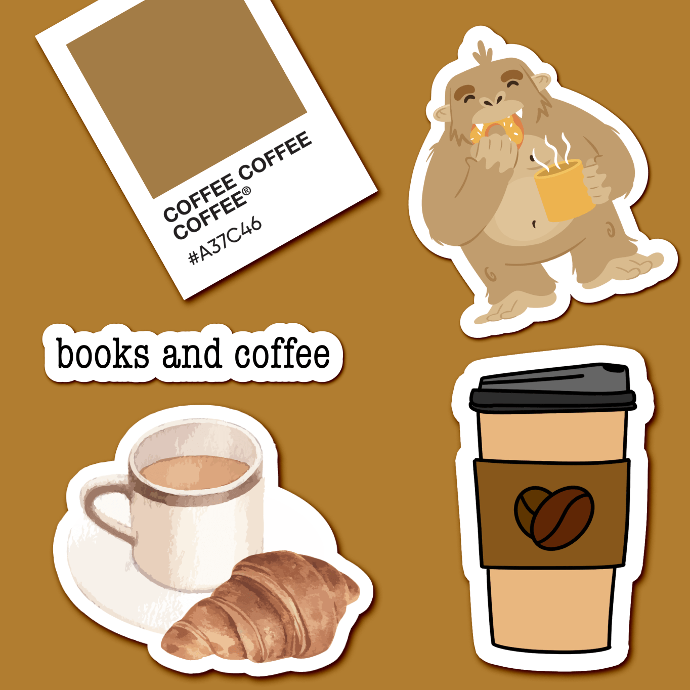 Coffee Stickers – Waterproof & Caffeinated Designs – Footnotes Paper