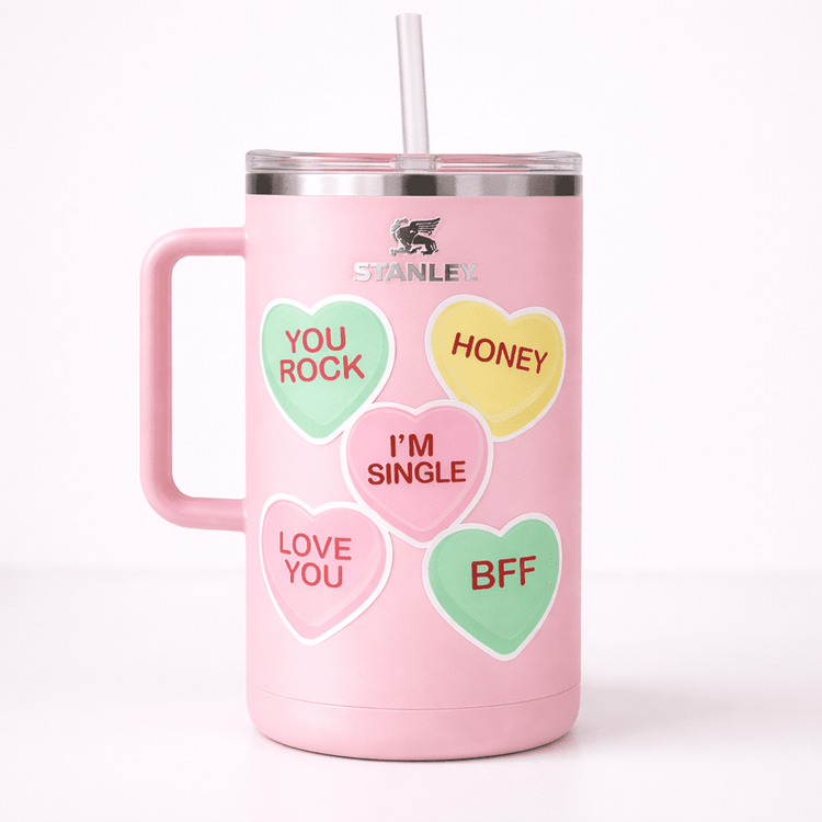 Conversation Heart Stickers - Footnotes Paper