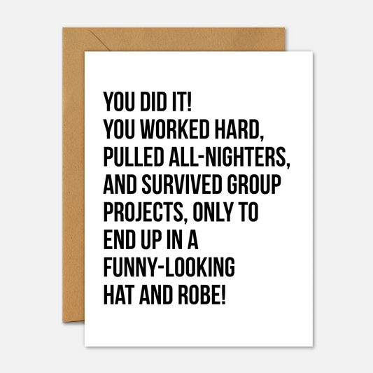 Weird Hat and Robe Graduation Card – Celebrate in Style