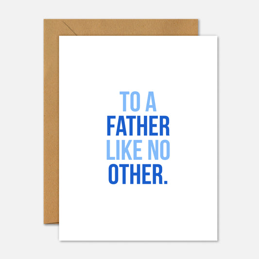 Sentimental Father’s Day greeting card with Father Like No Other message.