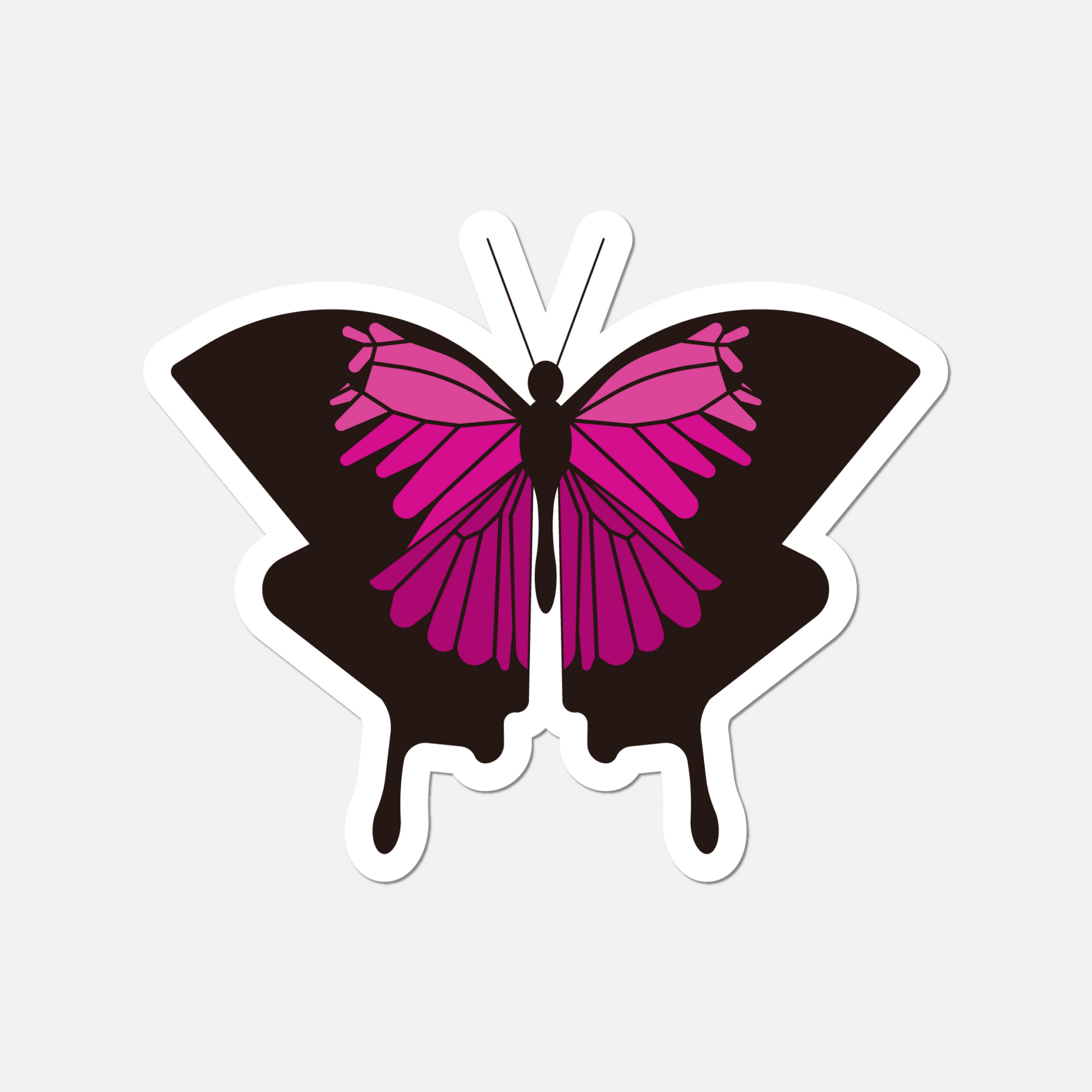 Pink And Black Butterfly Sticker – Bold & Beautiful