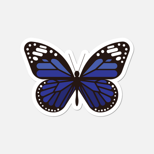 Blue Speckled Butterfly Sticker – Vibrant & Fun