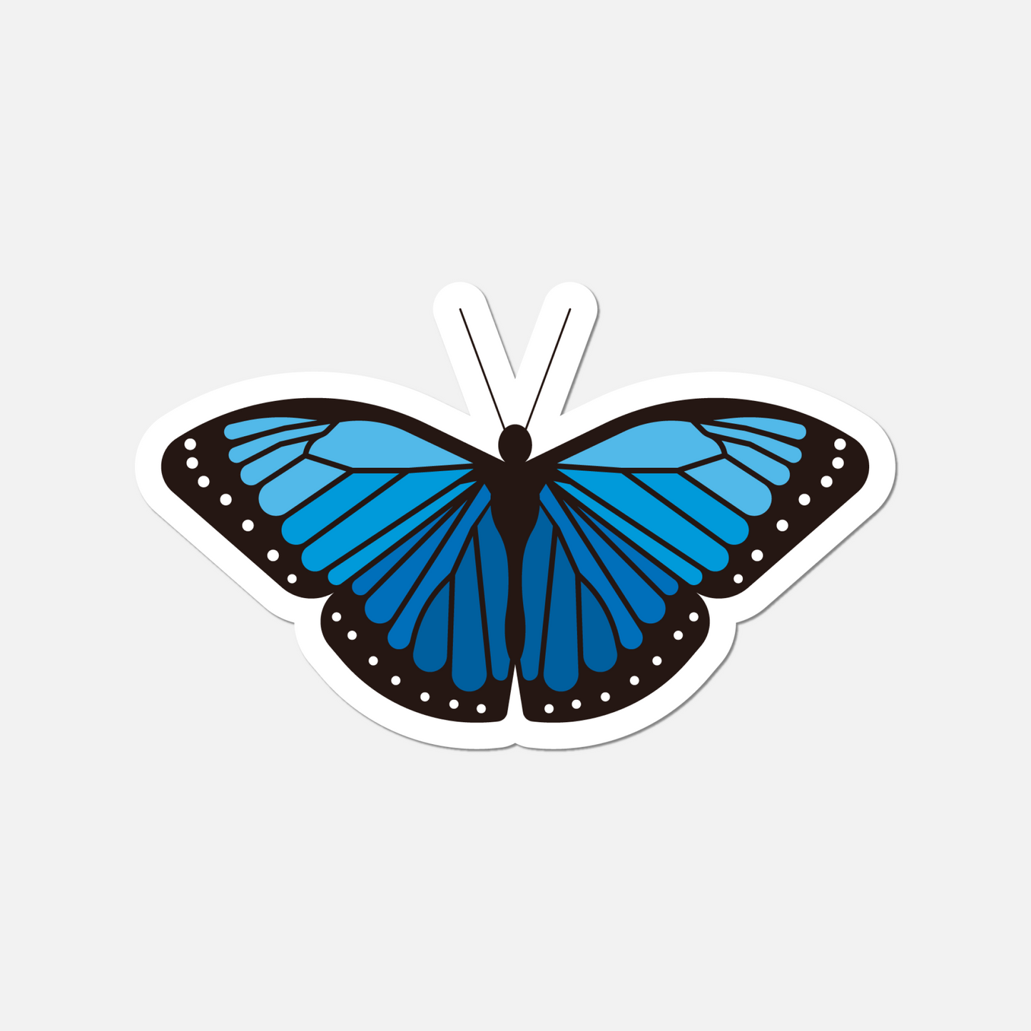 Light Blue Butterfly Sticker – Soft & Serene