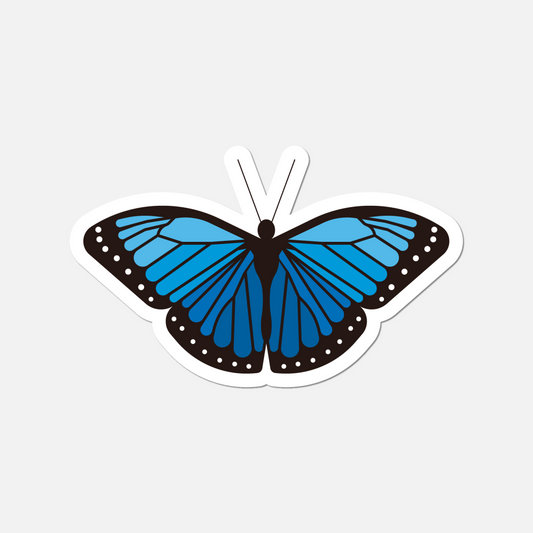 Light Blue Butterfly Sticker – Soft & Serene